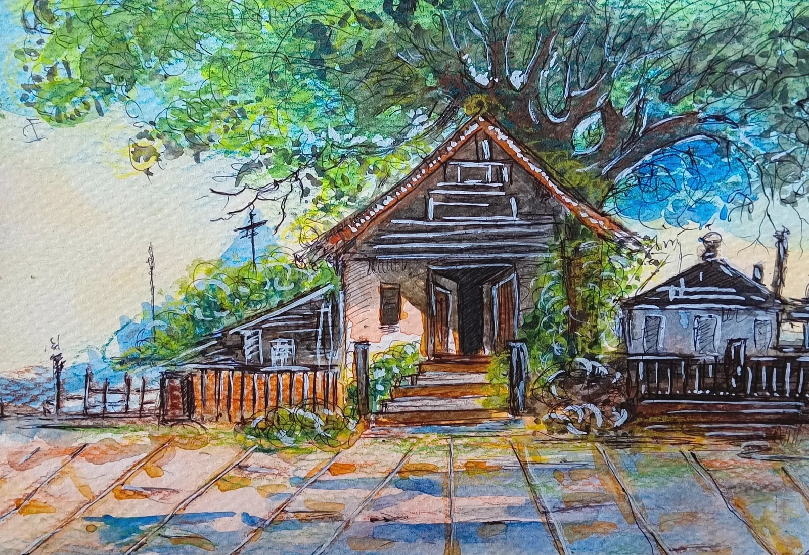 Cabin painting