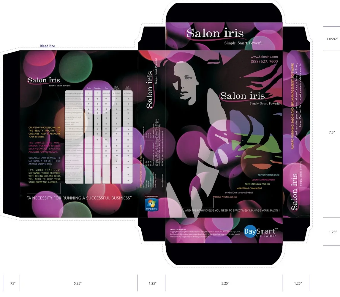 Salon Iris — Packaging Design