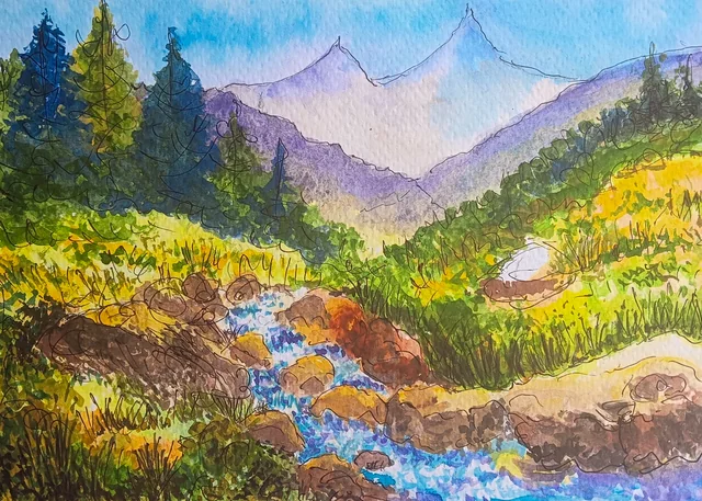 Fine art painting 197, landscapes & nature