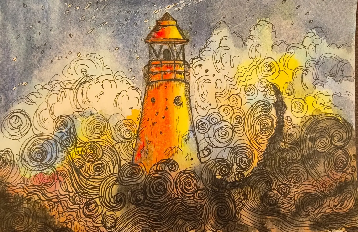 Fine art painting 9, abstract & mixed media