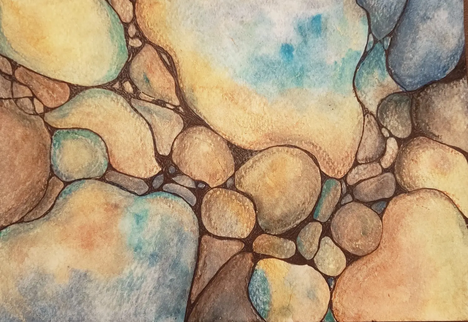 Fine art painting 17, abstract & mixed media