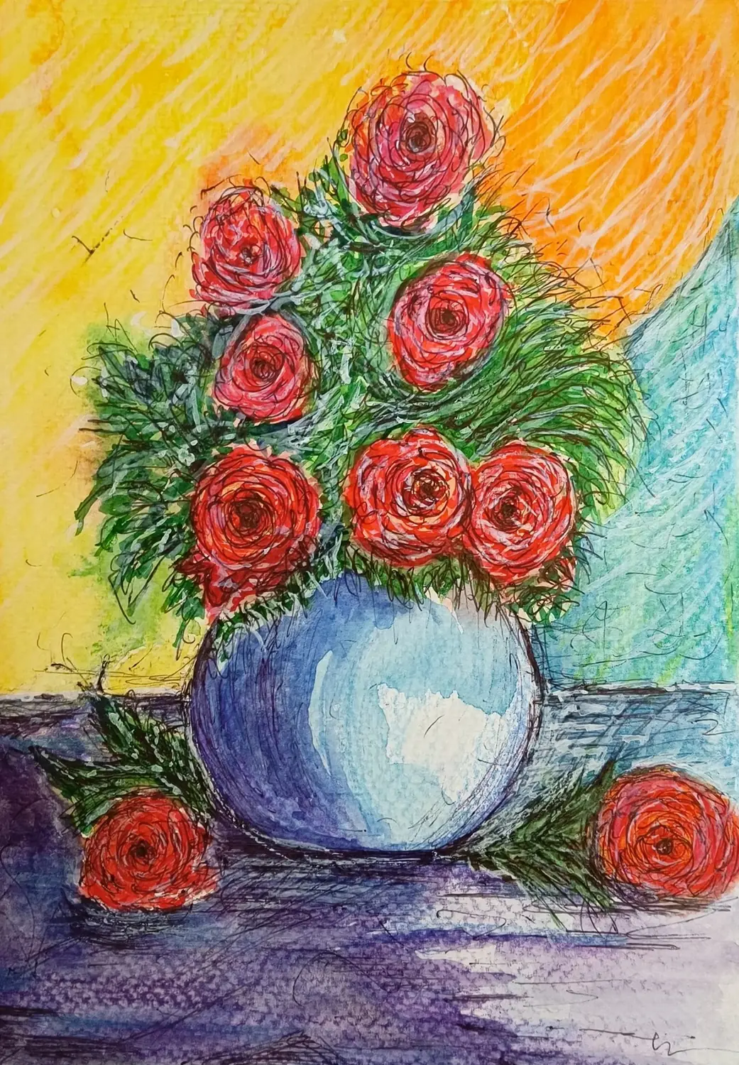 Fine art painting 32, still life & botanicals