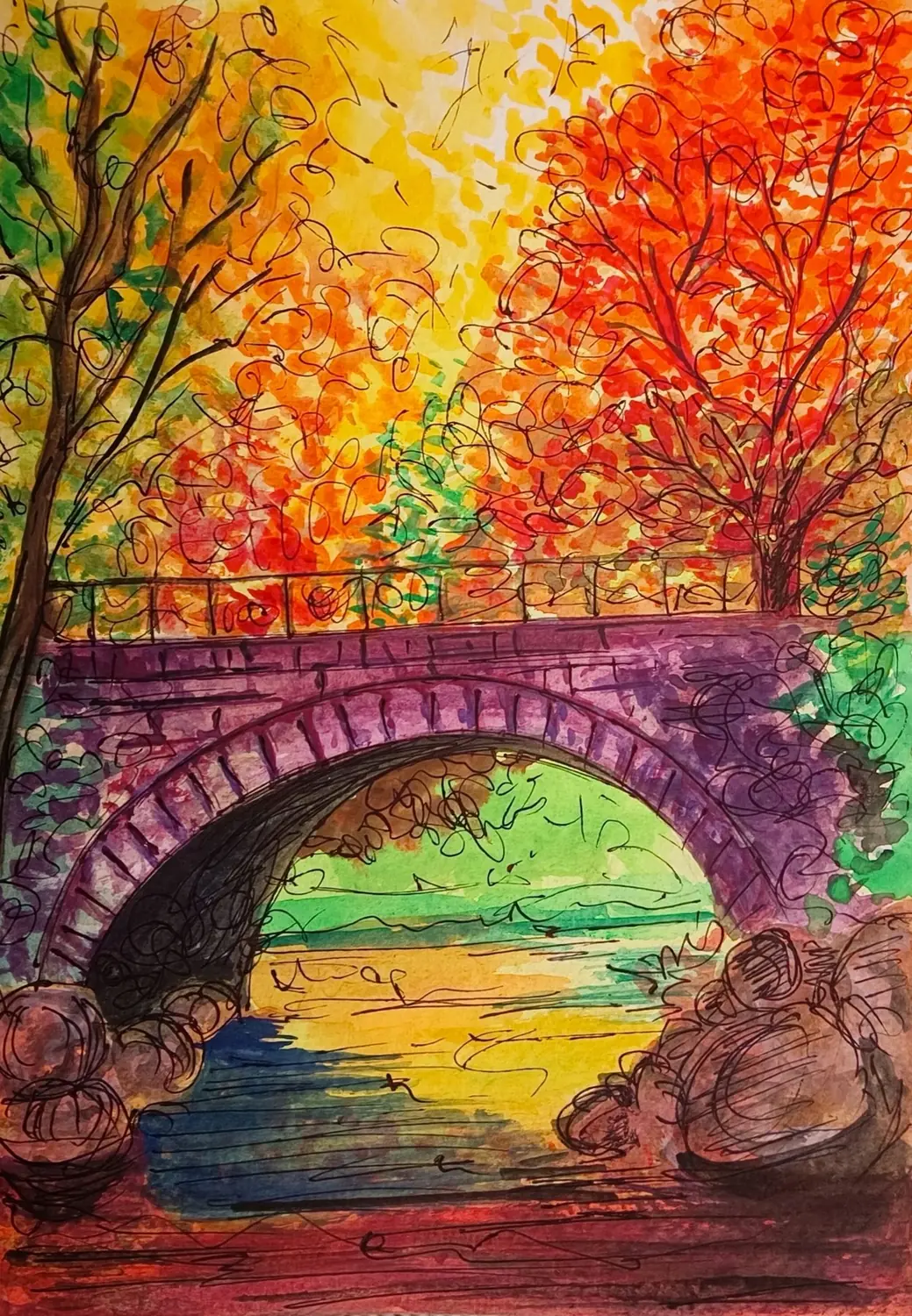 Fine art painting 124, architecture & places