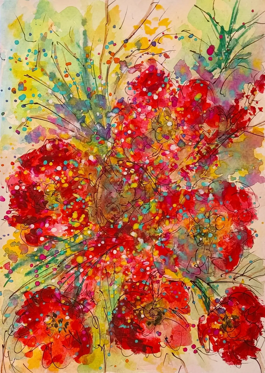 Fine art painting 133, abstract & mixed media