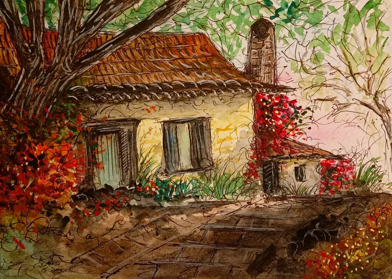 Fine art painting 147, architecture & places