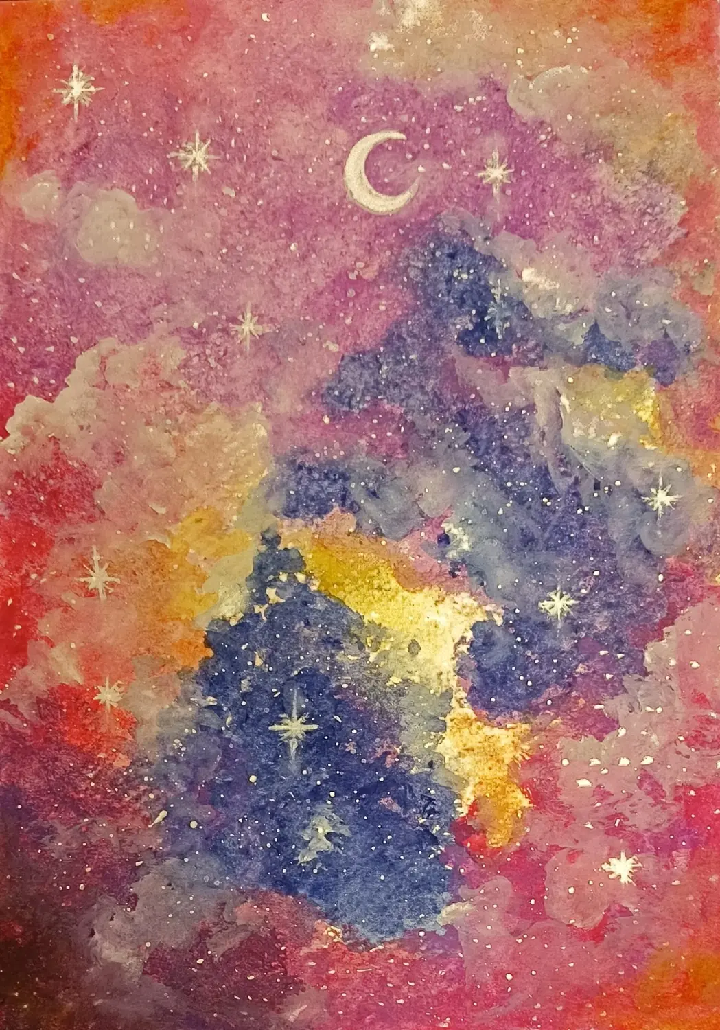 Fine art painting 157, abstract & mixed media