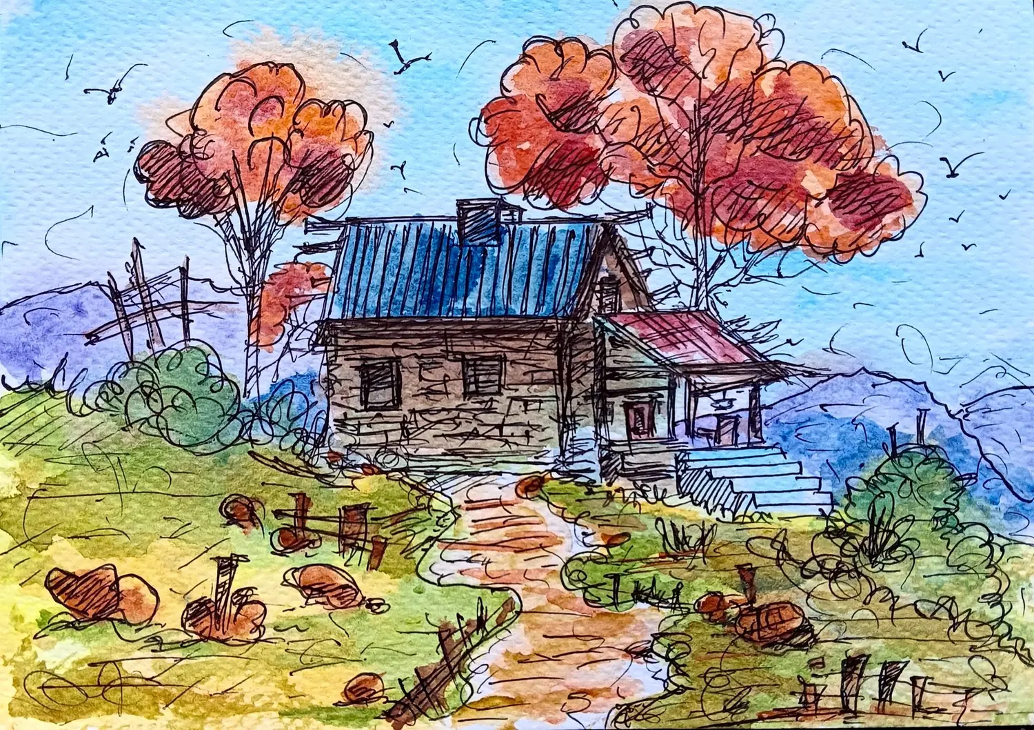 Fine art painting 174, architecture & places