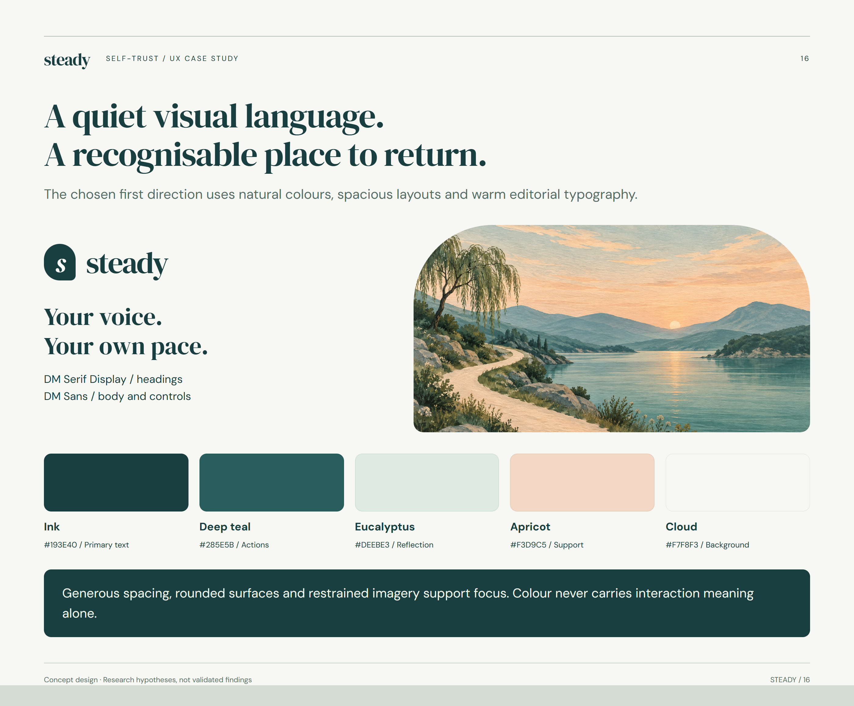 A quiet visual language. A recognisable place to return.